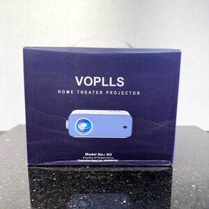 Voplls N3 White Gray 1080P Full HD Portable Home Theater Projector W User Manual